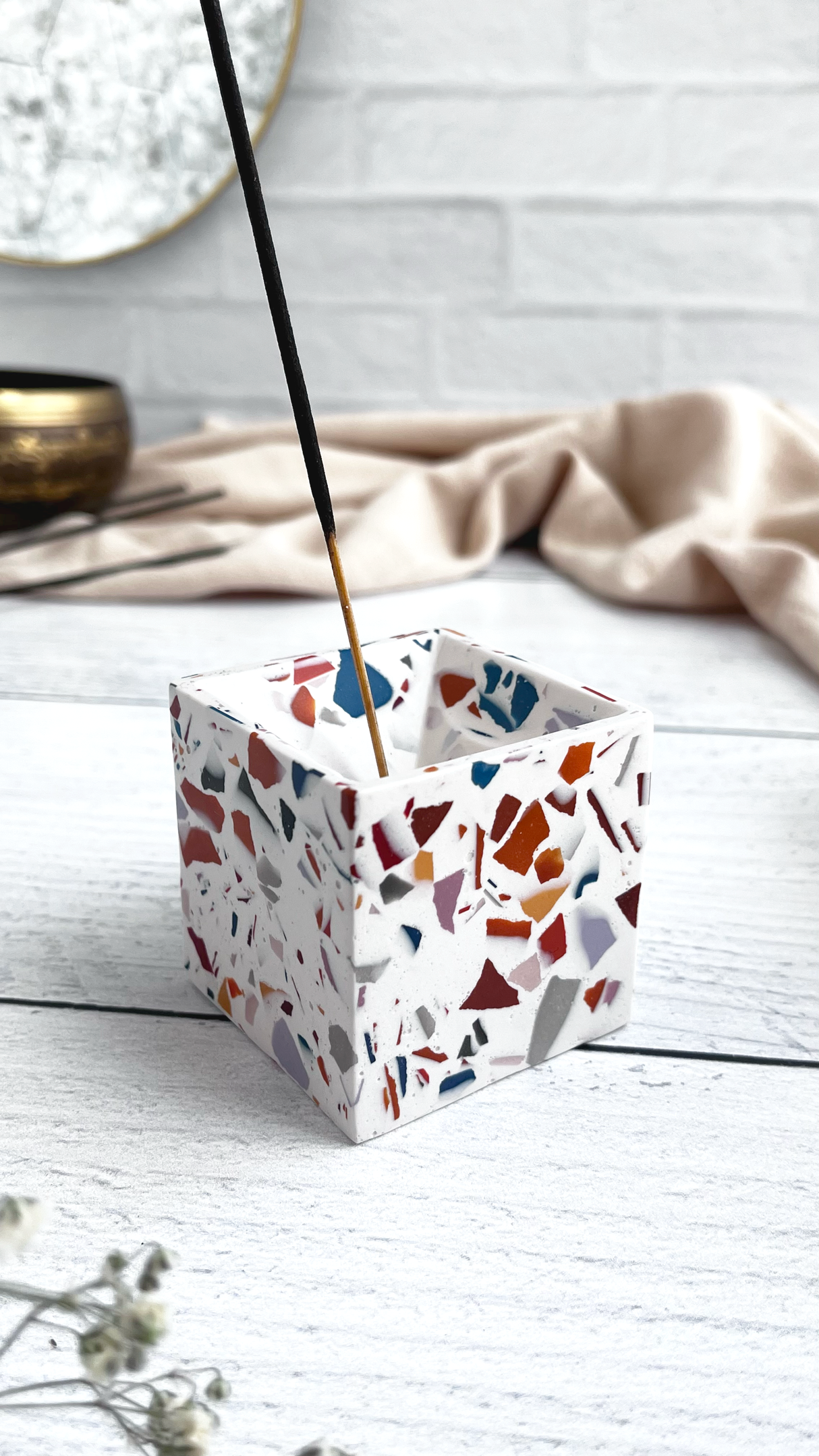 Terrazzo Incense Holder
