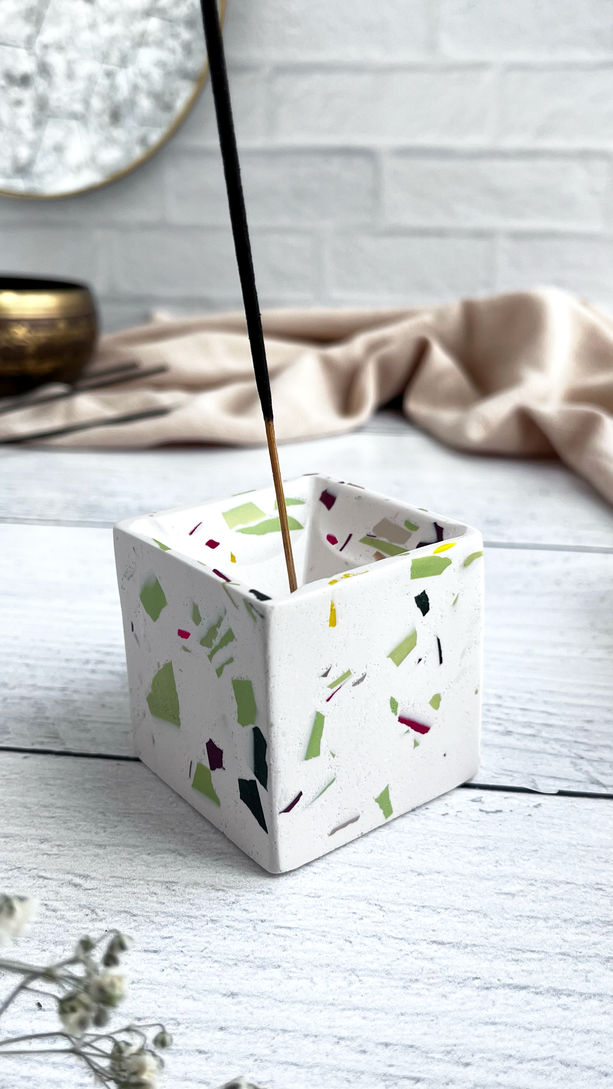 Terrazzo Incense Holder