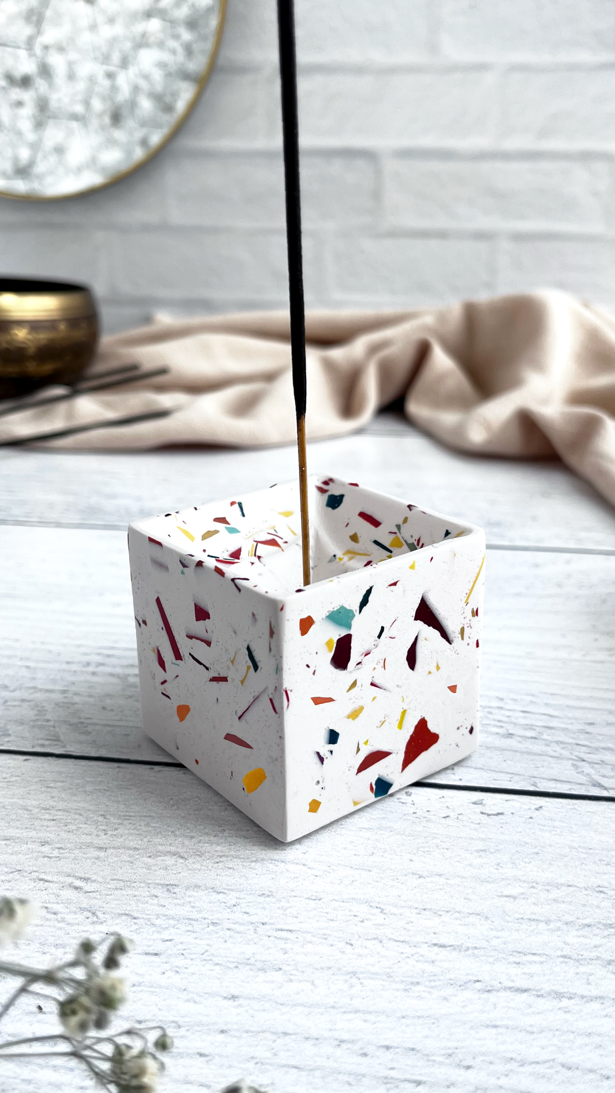 Terrazzo Incense Holder