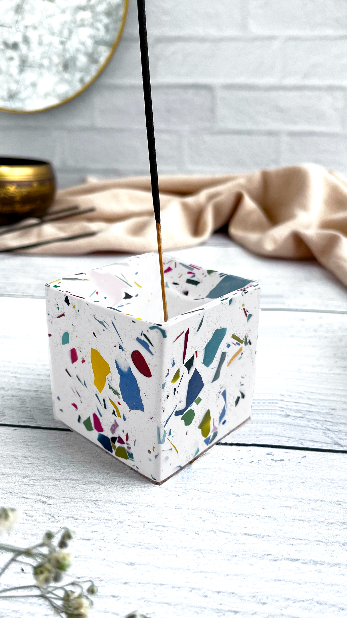 Terrazzo Incense Holder