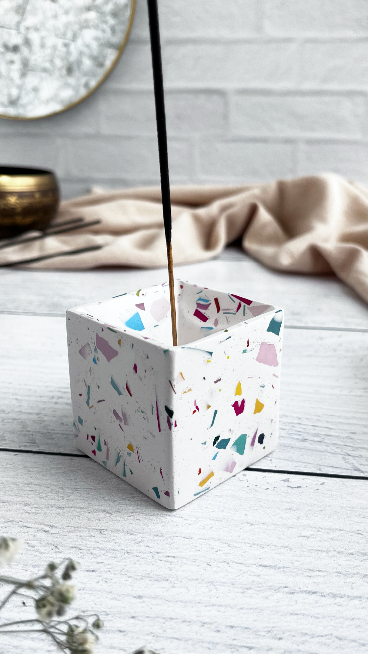 Terrazzo Incense Holder