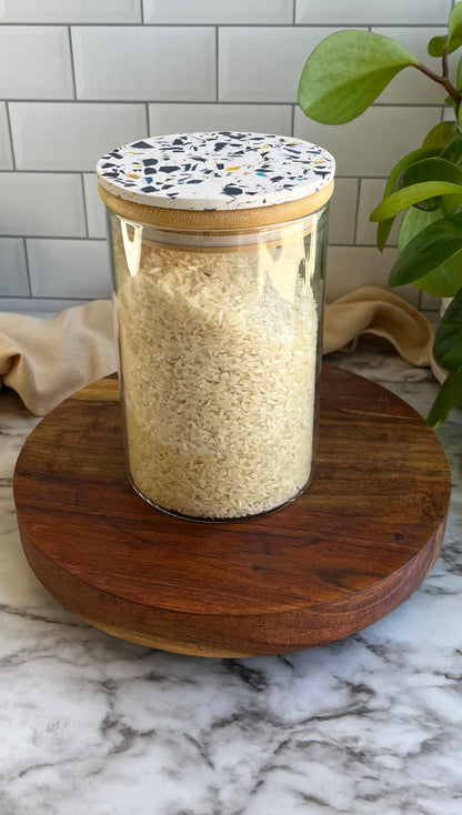 36 Ounce Terrazzo Glass Canister